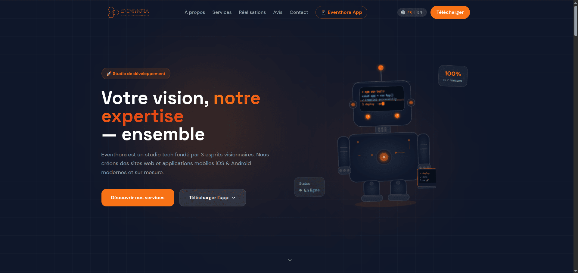 Eventhora Studio — site vitrine