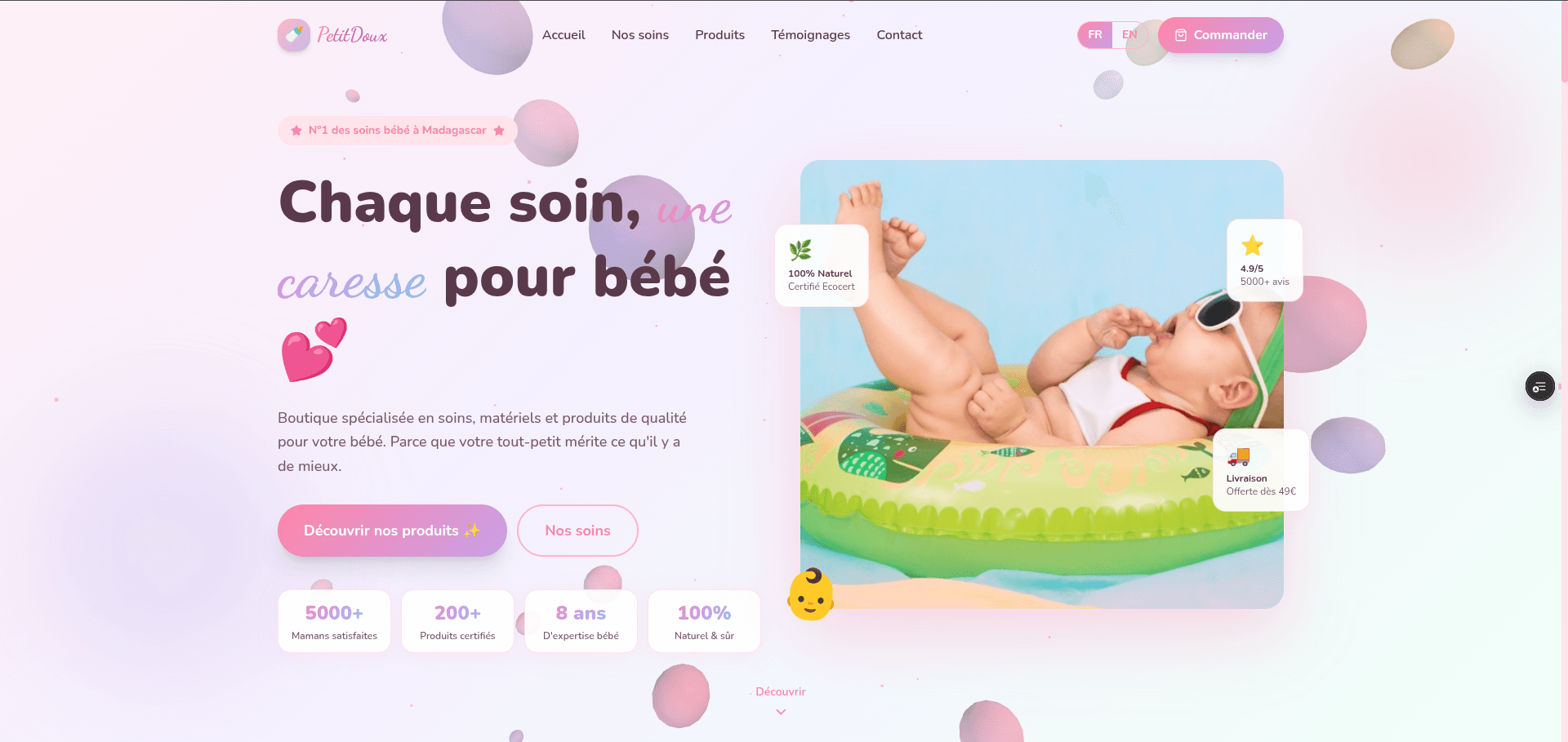 Petit Doux — site vitrine